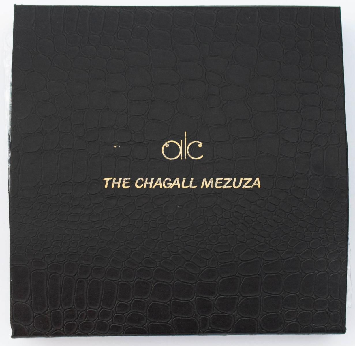 Marc Chagall- Mezuzah - silkscreen on 24K gold plated bronze "12 Tribes Hadassah Windows - Judah"