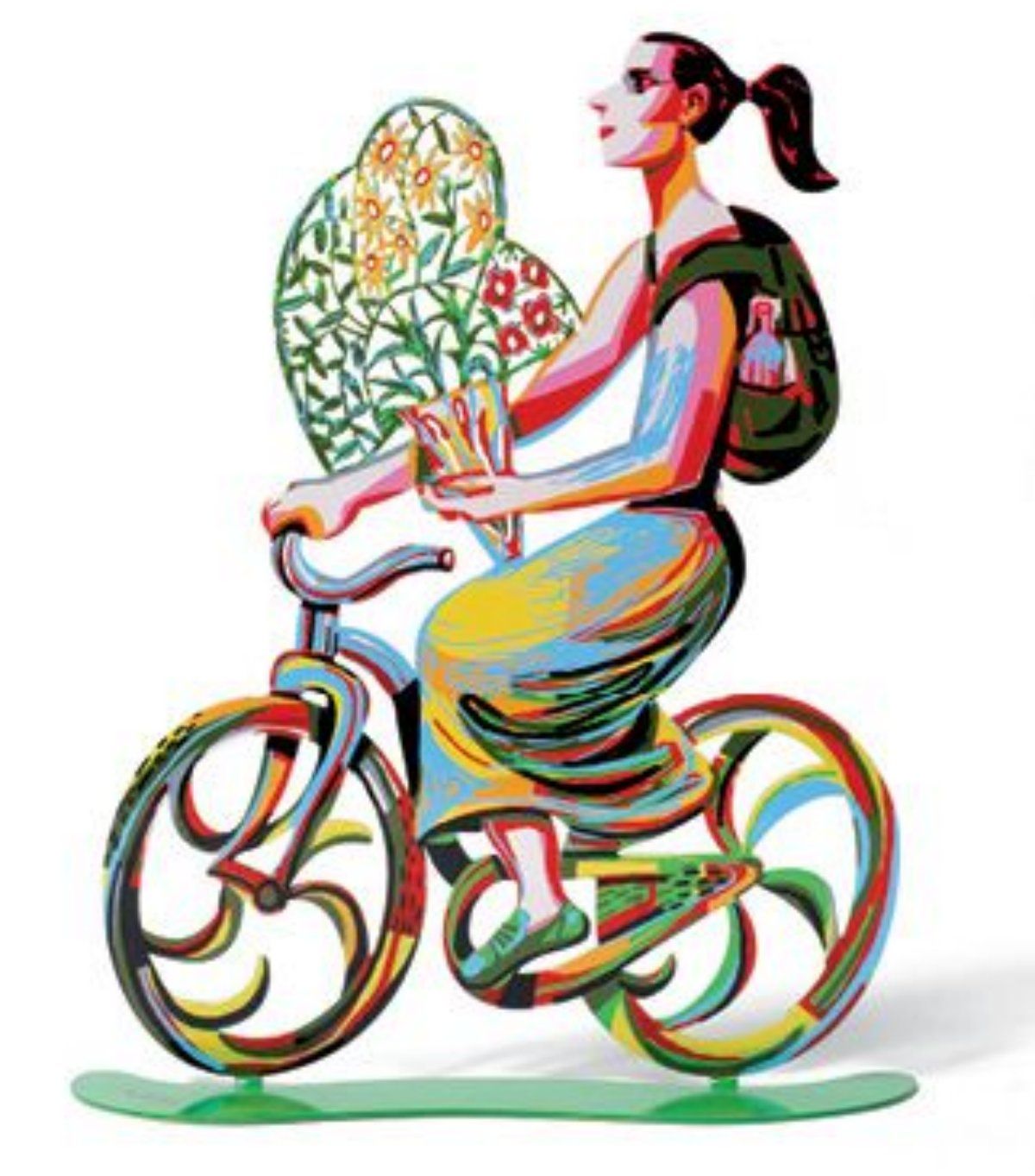 David Gerstein- Free Standing Sculpture "Rider with flowers"