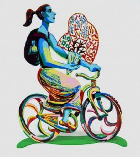 David Gerstein- Free Standing Sculpture "Rider with flowers"