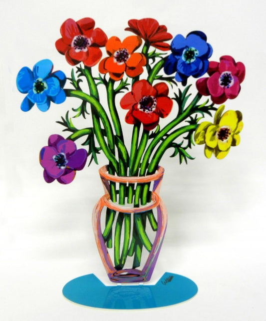 David Gerstein- Free Standing Sculpture "Poppies Vase"