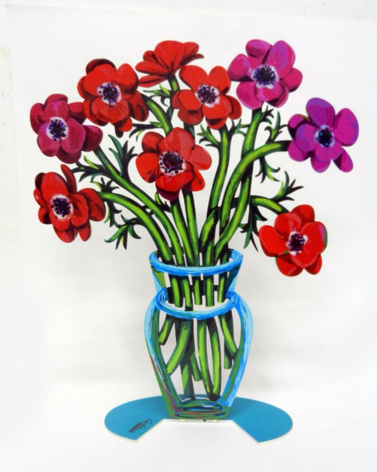 David Gerstein- Free Standing Sculpture "Poppies Vase"