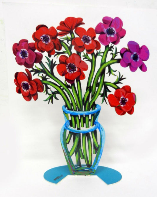 David Gerstein- Free Standing Sculpture "Poppies Vase"