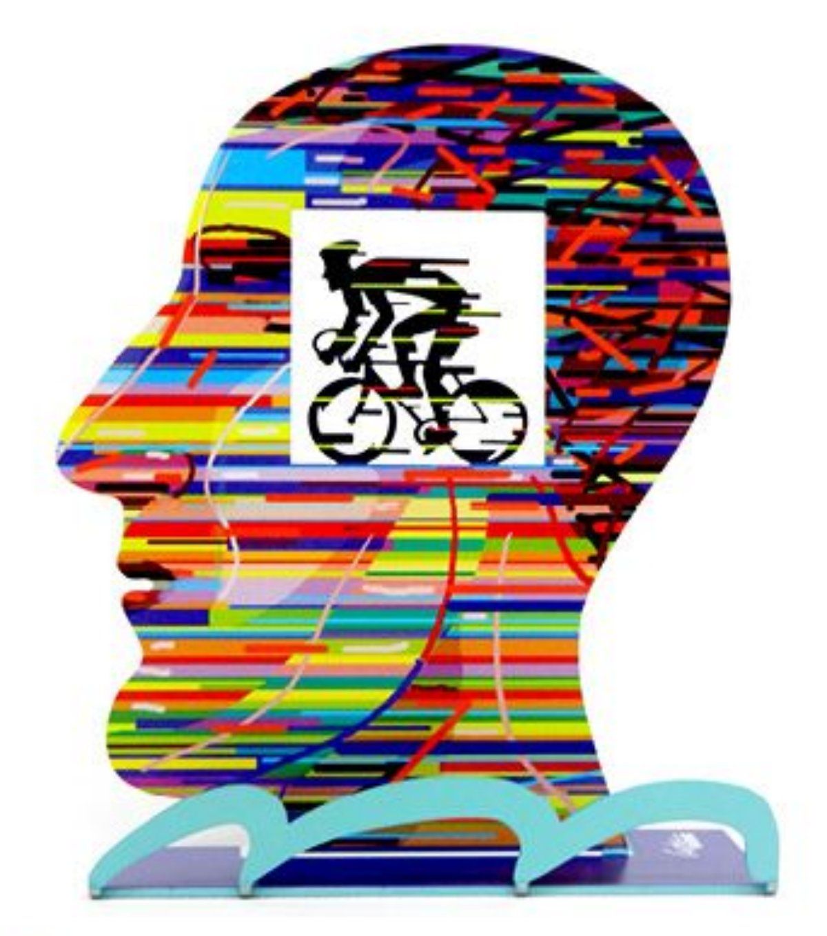 David Gerstein- Free Standing Sculpture "Head Cyclist"