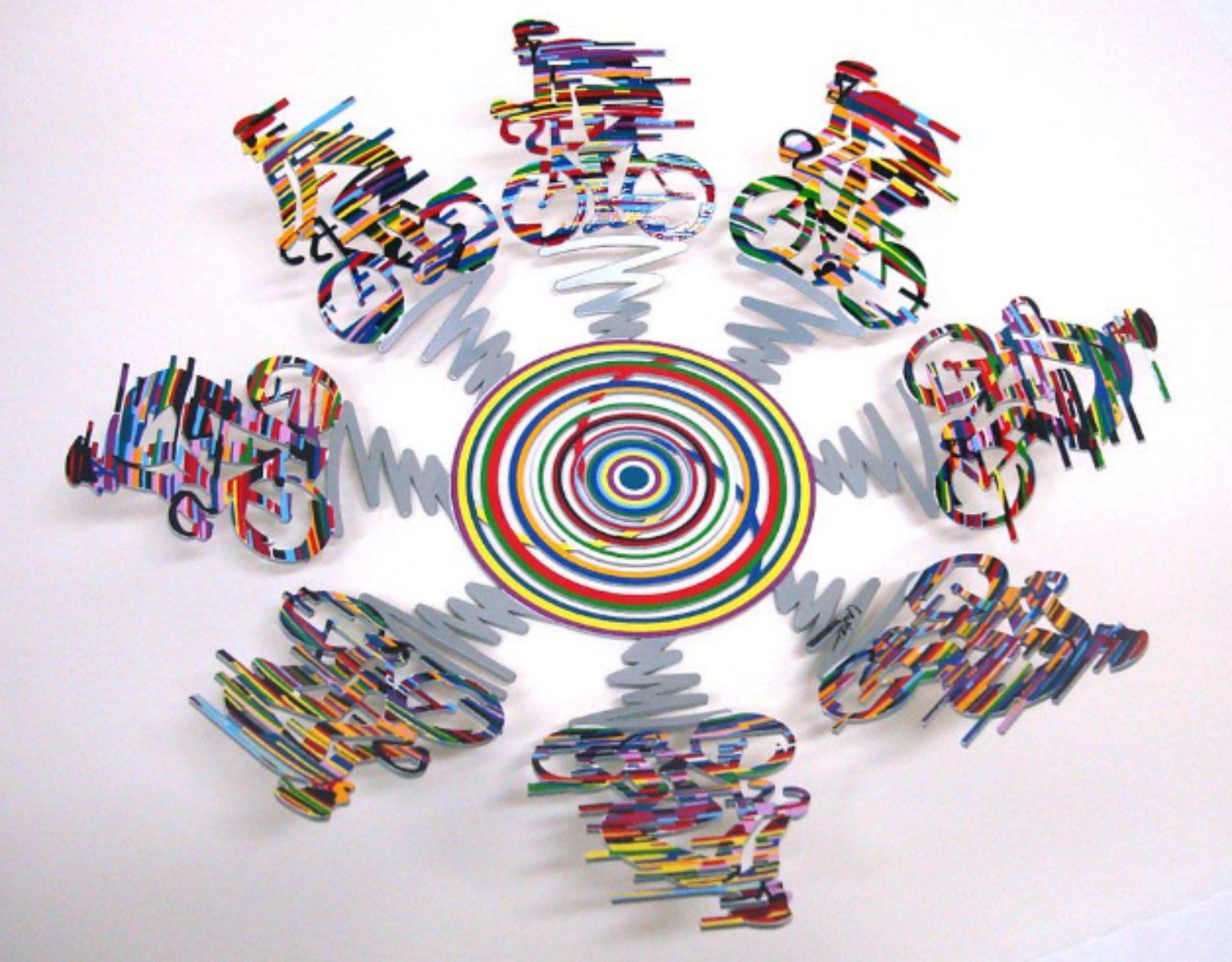 David Gerstein- Free Standing Sculpture (Fruit Bowl) "Cyclists Bowl"