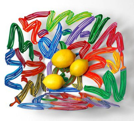 David Gerstein- Free Standing Sculpture (Fruit Bowl) "Brush Strokes Bowl"
