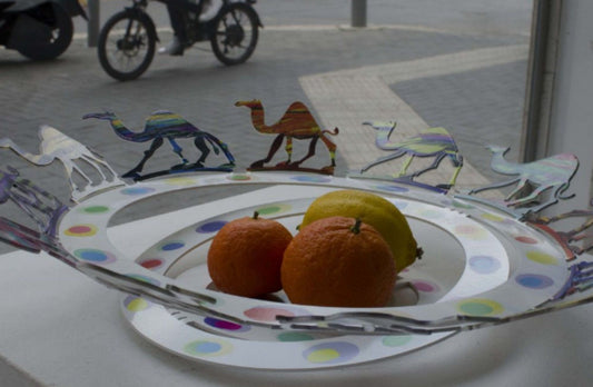 David Gerstein- Free Standing Sculpture (Fruit Bowl) "Camel Bowl"