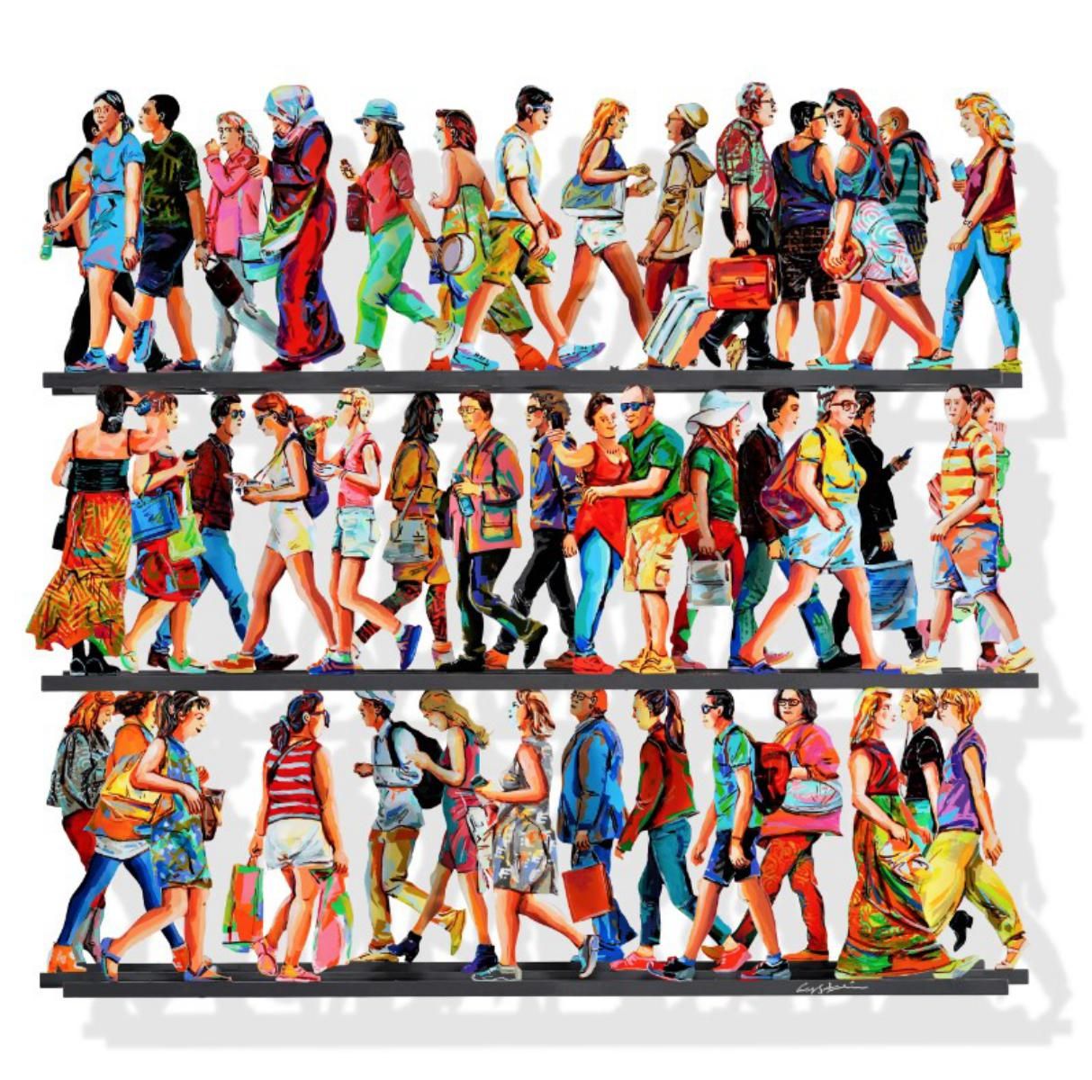 David Gerstein- Mixed Media Cutout Aluminum "5TH AVENUE K"