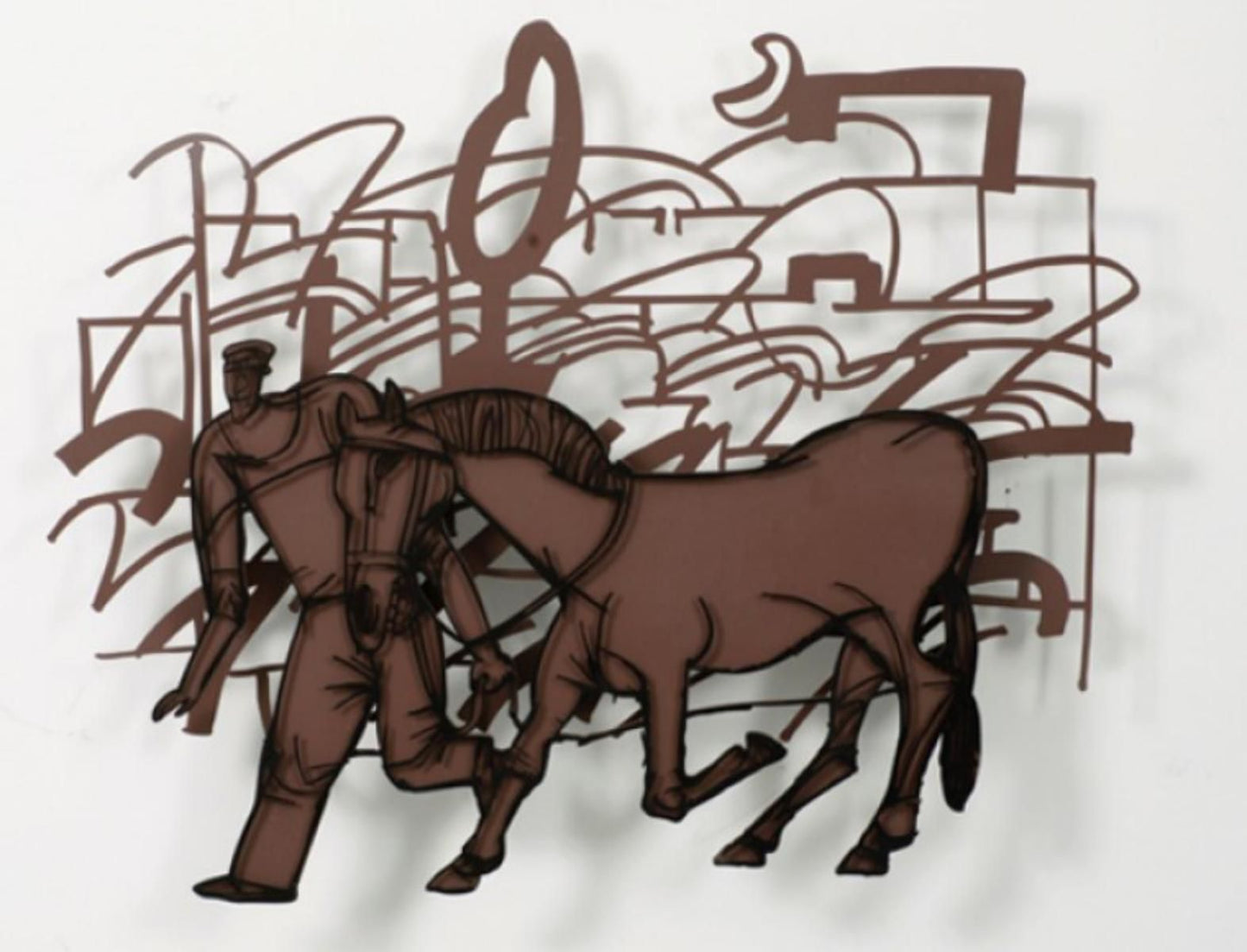 David Gerstein- Mixed Media Cutout Aluminum "BEST FRIENDS"