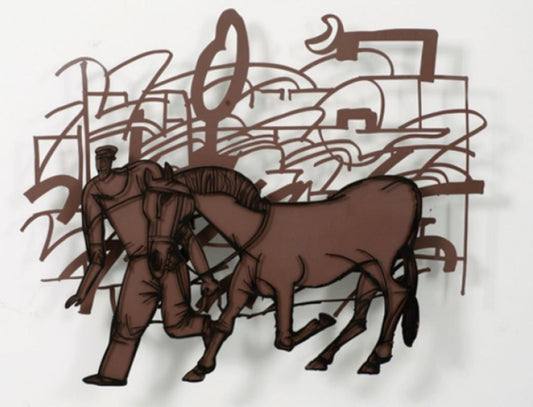 David Gerstein- Mixed Media Cutout Aluminum "BEST FRIENDS"