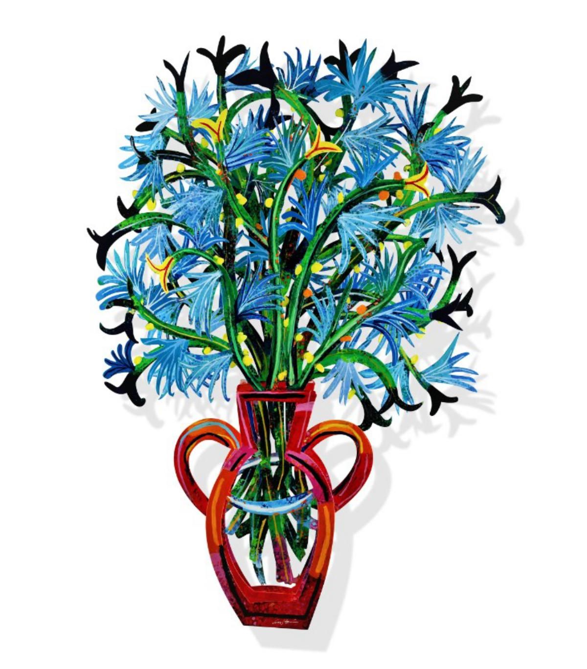 David Gerstein- Mixed Media Cutout Aluminum "BOUQUET-BARCELONA"