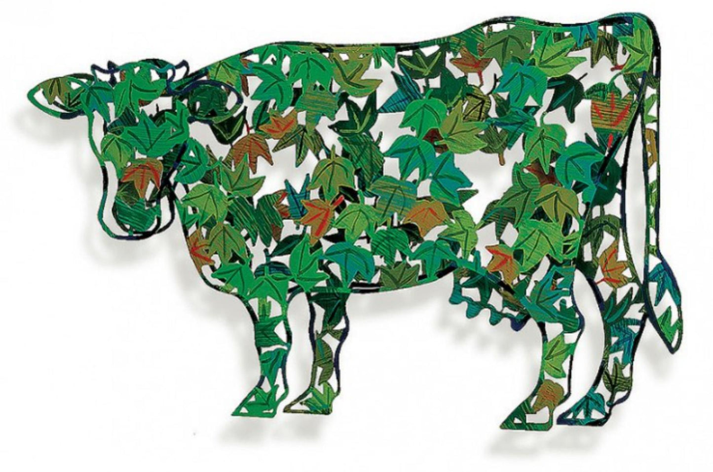 David Gerstein- Mixed Media Cutout Aluminum "GREEN COW"