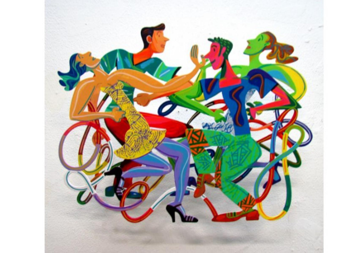 David Gerstein- Mixed Media Cutout Aluminum "Disco Extasy"