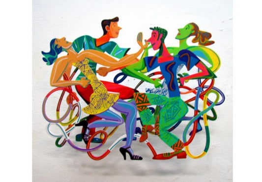 David Gerstein- Mixed Media Cutout Aluminum "Disco Extasy"