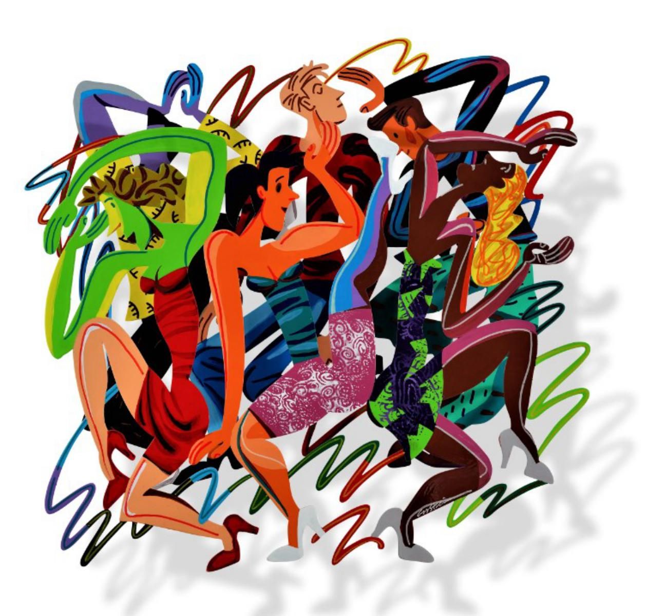 David Gerstein- Mixed Media Cutout Aluminum "Disco Hard Rock"
