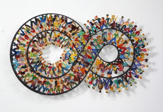 David Gerstein- Mixed Media Cutout Aluminum "Endless walk"