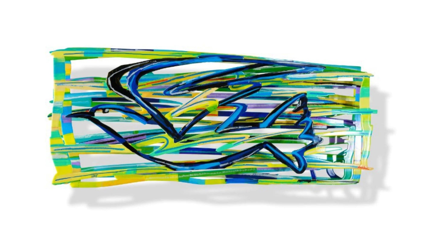 David Gerstein- Mixed Media Cutout Aluminum "Flight"