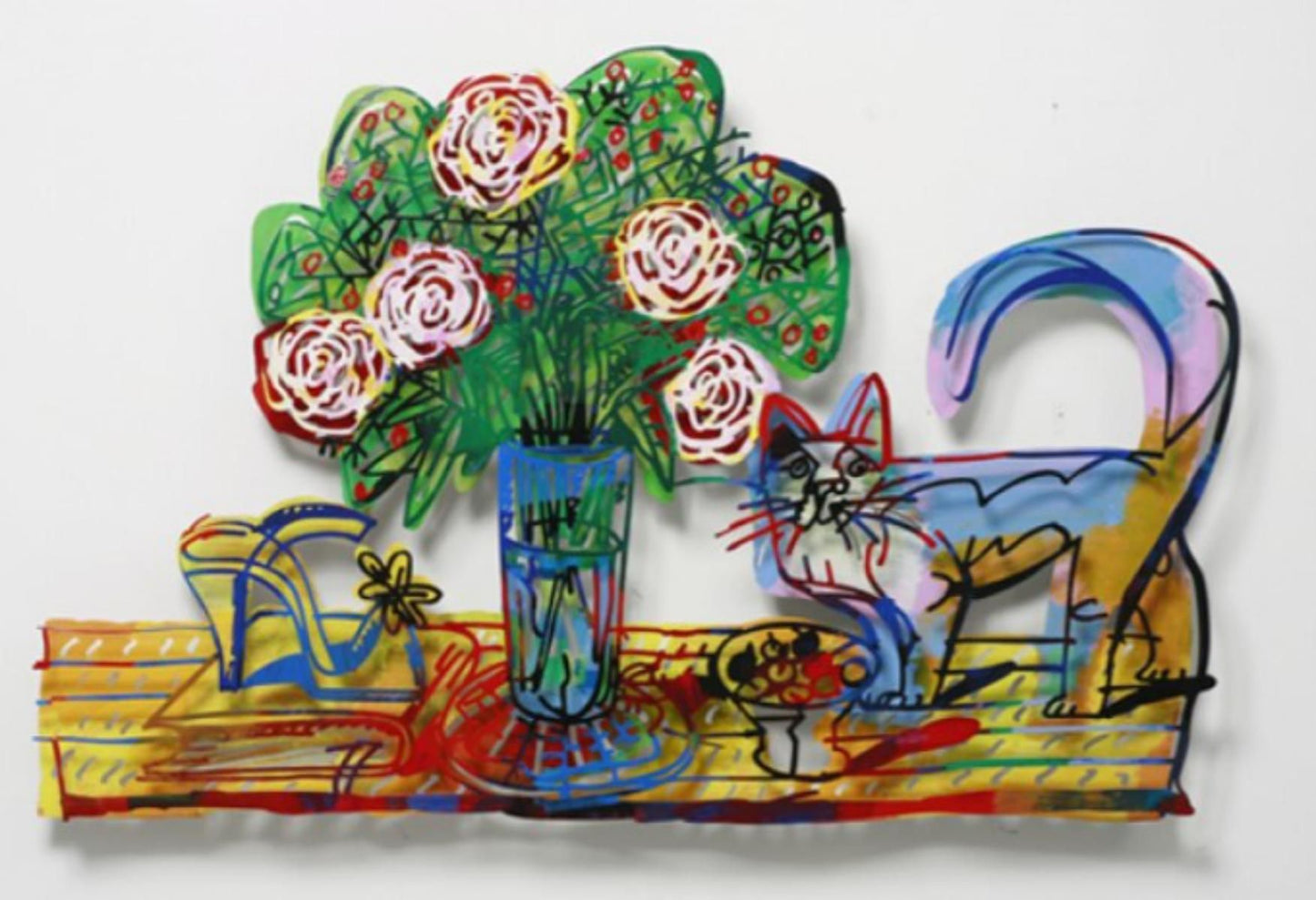 David Gerstein- Mixed Media Cutout Aluminum "Macho"