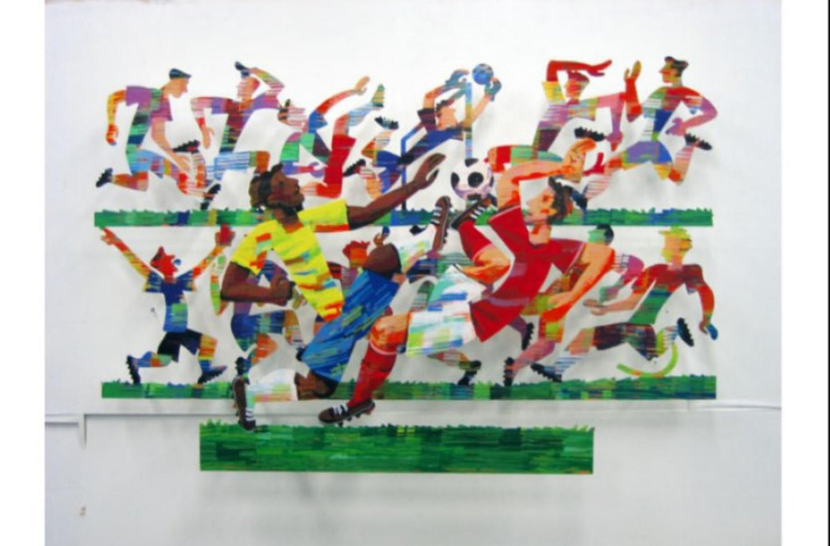 David Gerstein- Mixed Media Cutout Aluminum "Mondial"