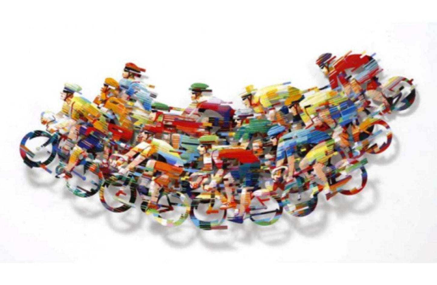 David Gerstein- Mixed Media Cutout Aluminum "BIG PELOTON WAVE A"