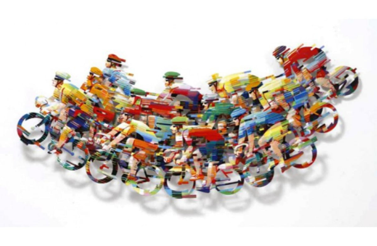 David Gerstein- Mixed Media Cutout Aluminum "BIG PELOTON WAVE A"