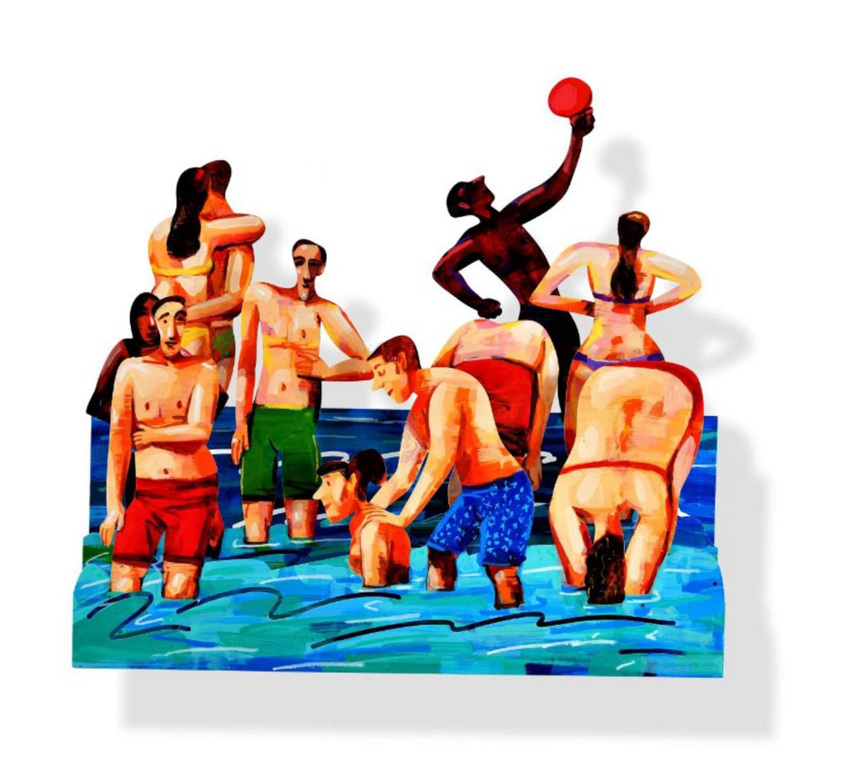 David Gerstein- Mixed Media Cutout Aluminum "SUN OF THE BEACH 2"