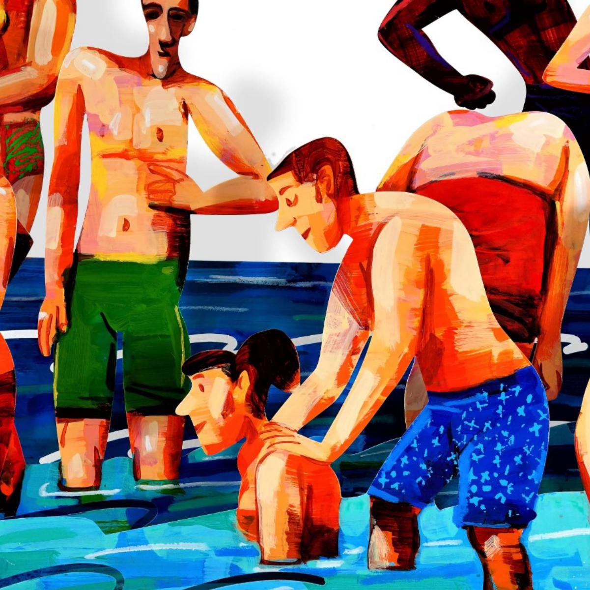 David Gerstein- Mixed Media Cutout Aluminum "SUN OF THE BEACH 2"