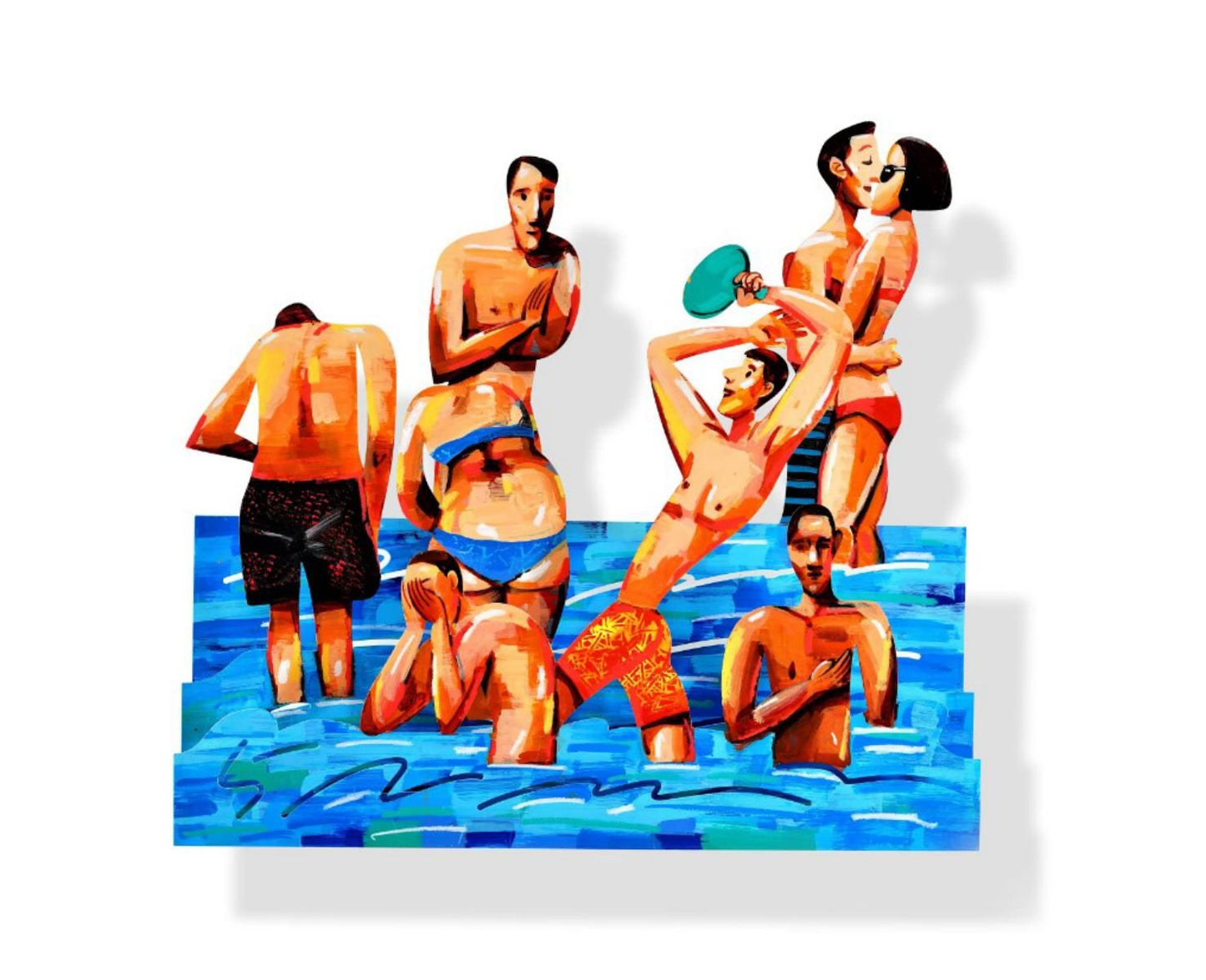 David Gerstein- Mixed Media Cutout Aluminum "SUN OF THE BEACH 5"