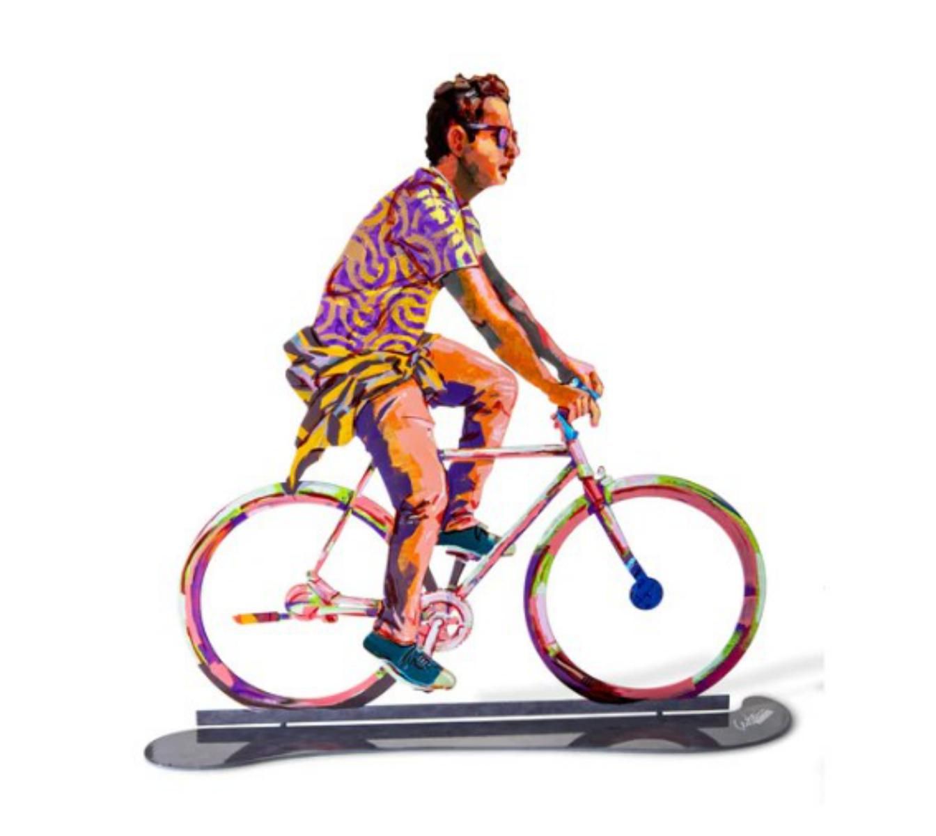David Gerstein- Free Standing Sculpture "CITY BIKER"