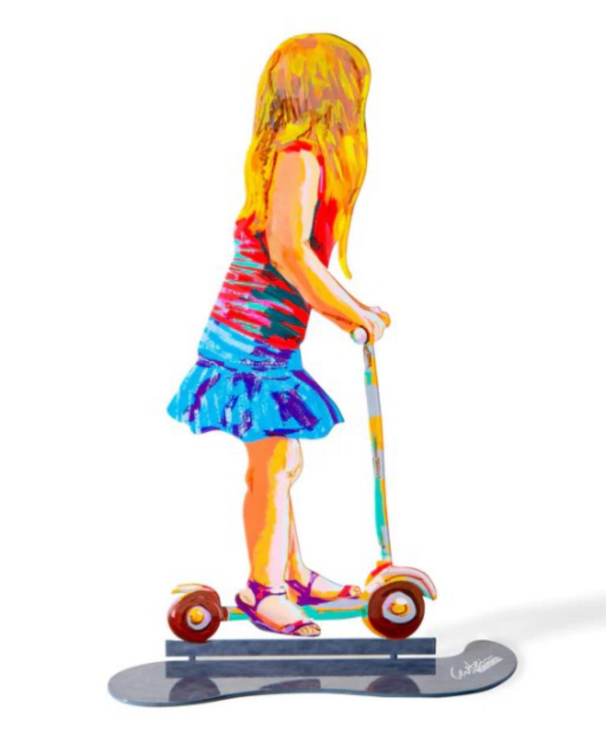 David Gerstein- Free Standing Sculpture "GIRL ON SCOOTER"