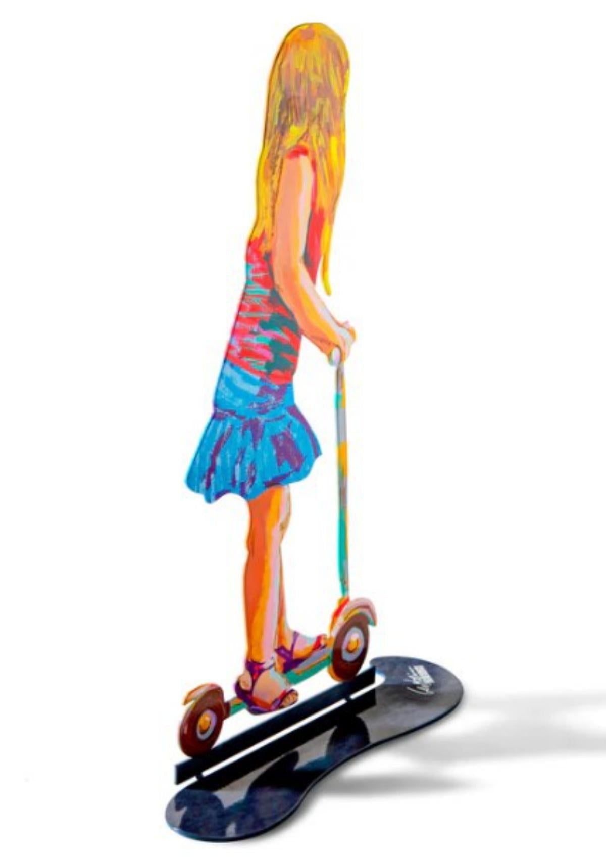 David Gerstein- Free Standing Sculpture "GIRL ON SCOOTER"