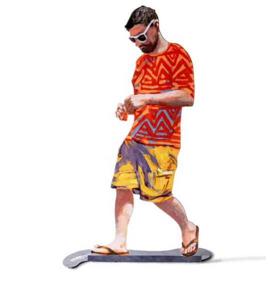 David Gerstein- Free Standing Sculpture "ORANGE SHIRT"