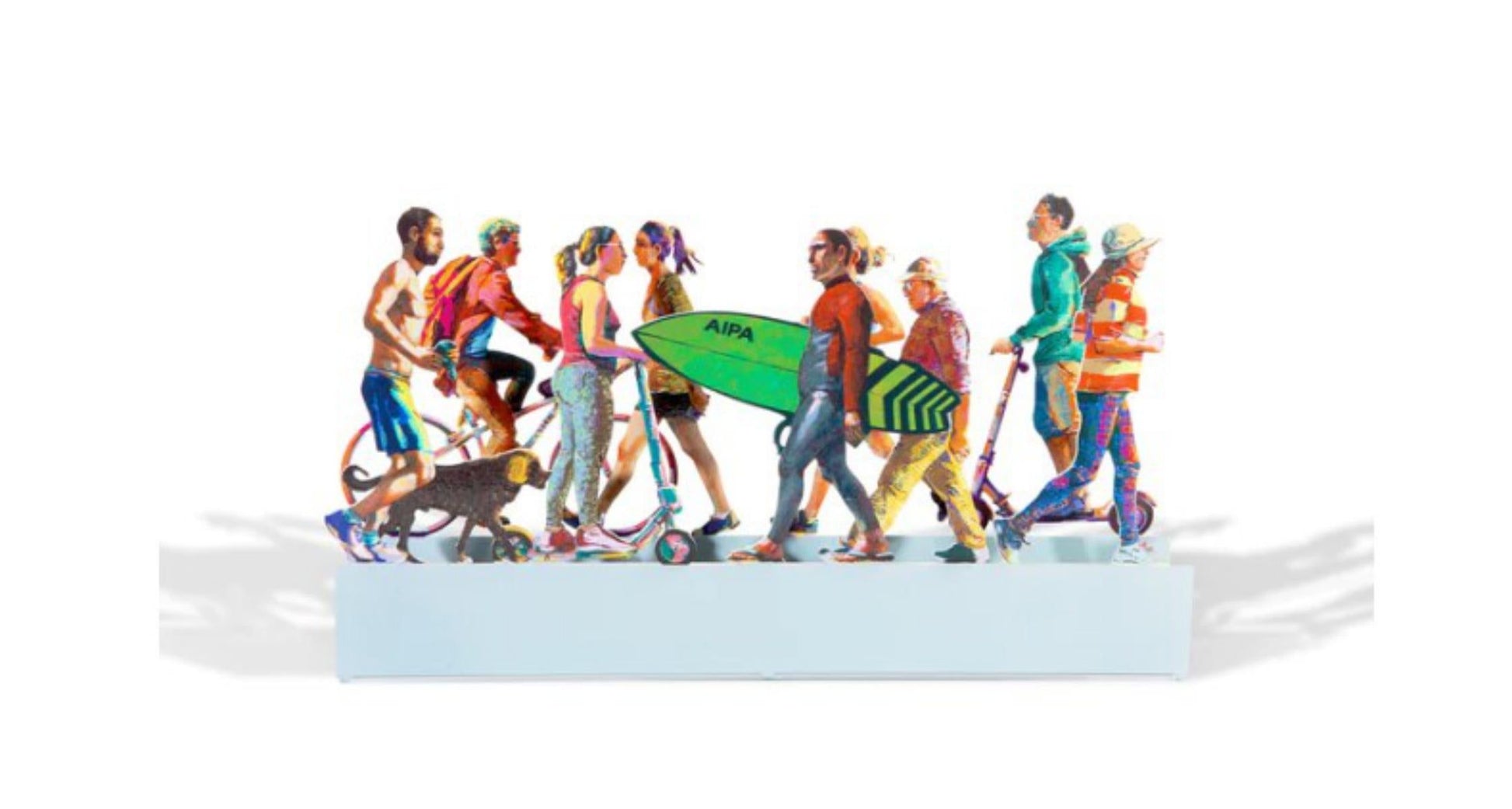 David Gerstein- Free Standing Sculpture "TEL AVIV PROMENADE"