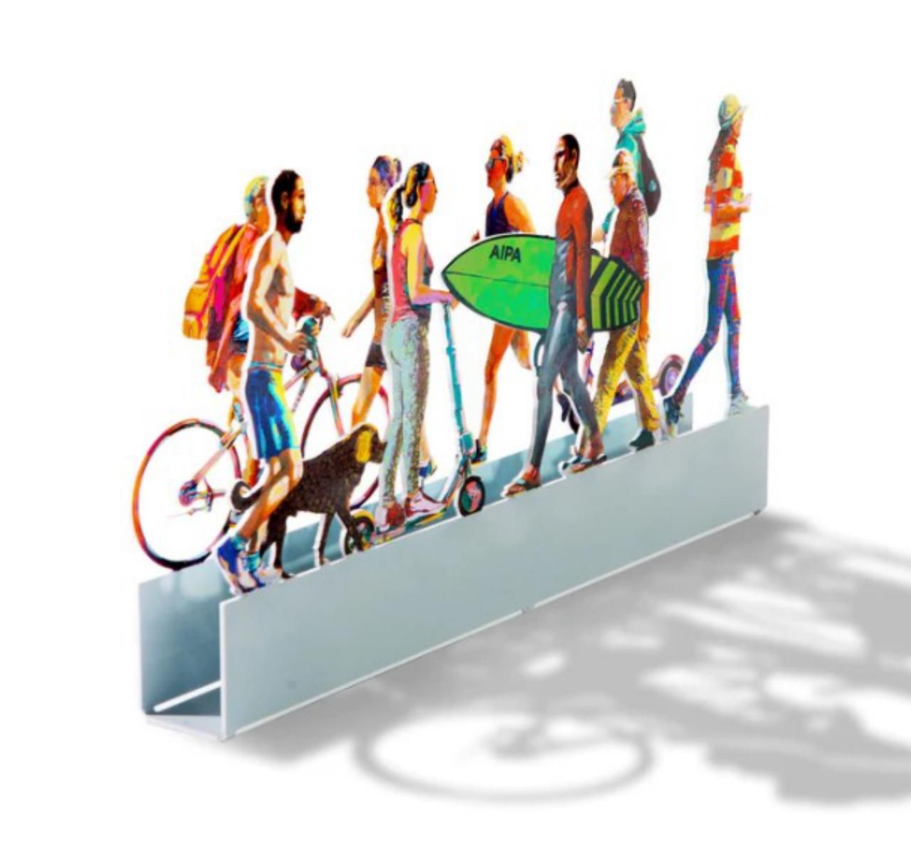 David Gerstein- Free Standing Sculpture "TEL AVIV PROMENADE"