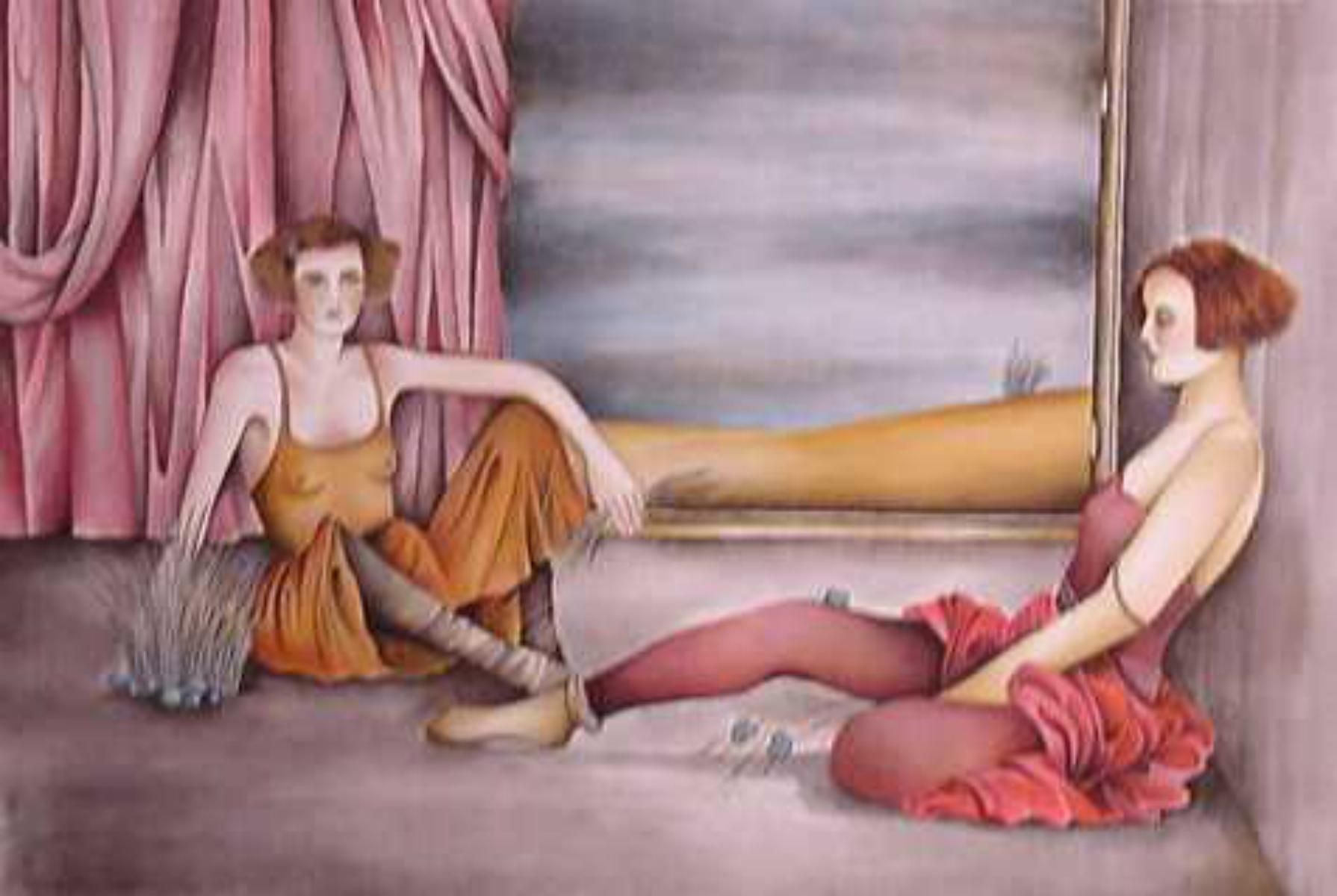 Haya Ran- Original Serigraph "Behind the Curtain"