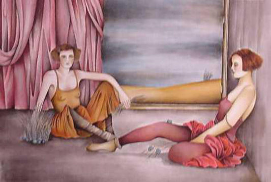 Haya Ran- Original Serigraph "Behind the Curtain"