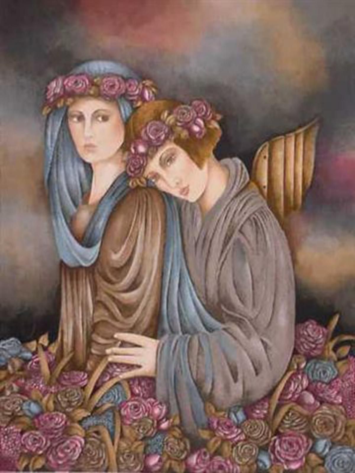 Haya Ran- Original Serigraph "Rose Garden Dream"