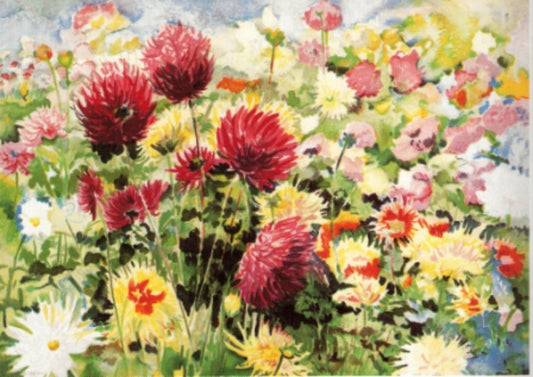 Perla Fox- Original Serigraph "Dahlias"