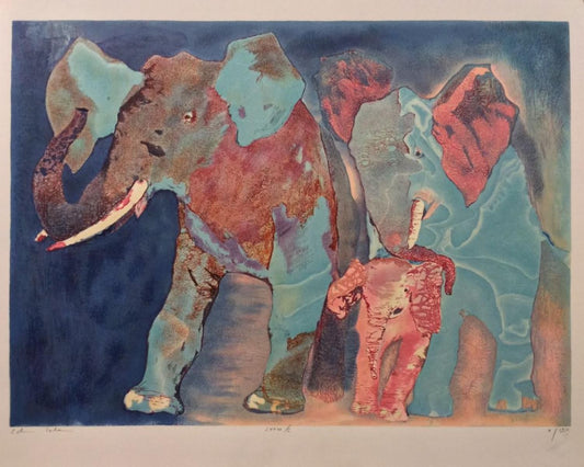 Edwin Salomon- Original Serigraph "Happy Family"