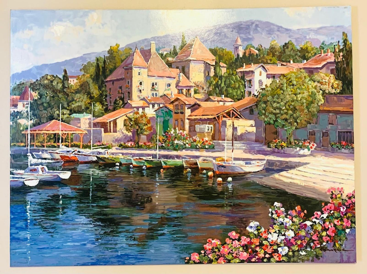 Sam Park- Hand embellished Serigraph on canvas
