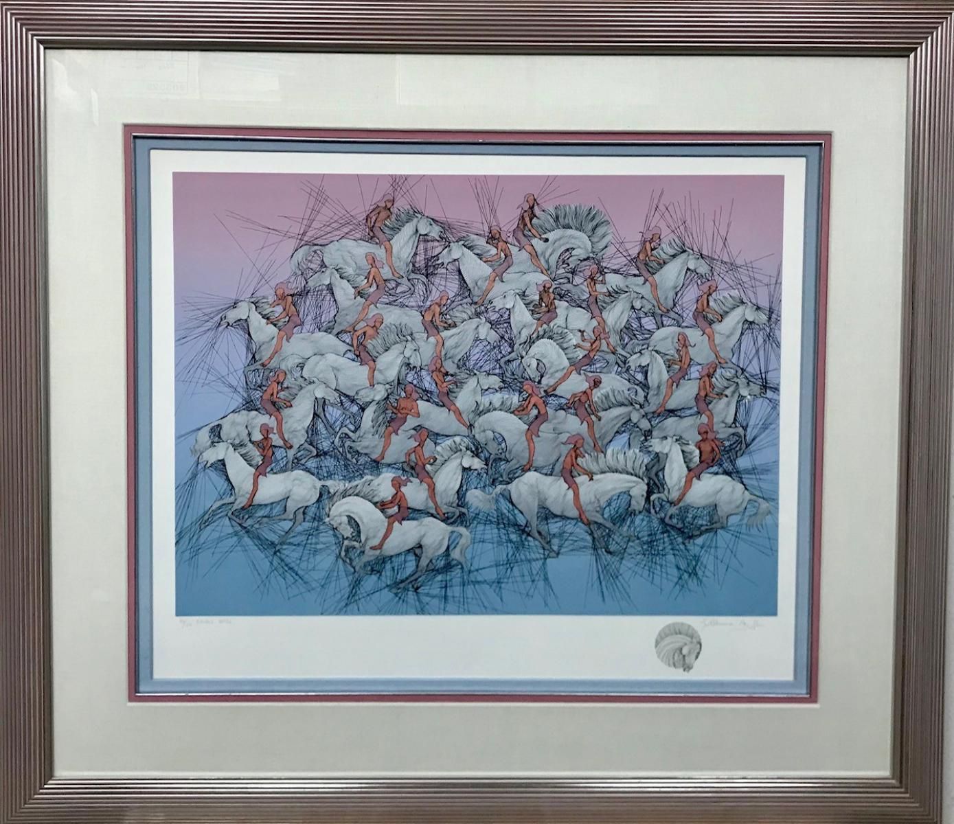 Guillaume Azoulay- Serigraph on paper with hand drawn remarque "Exodus"