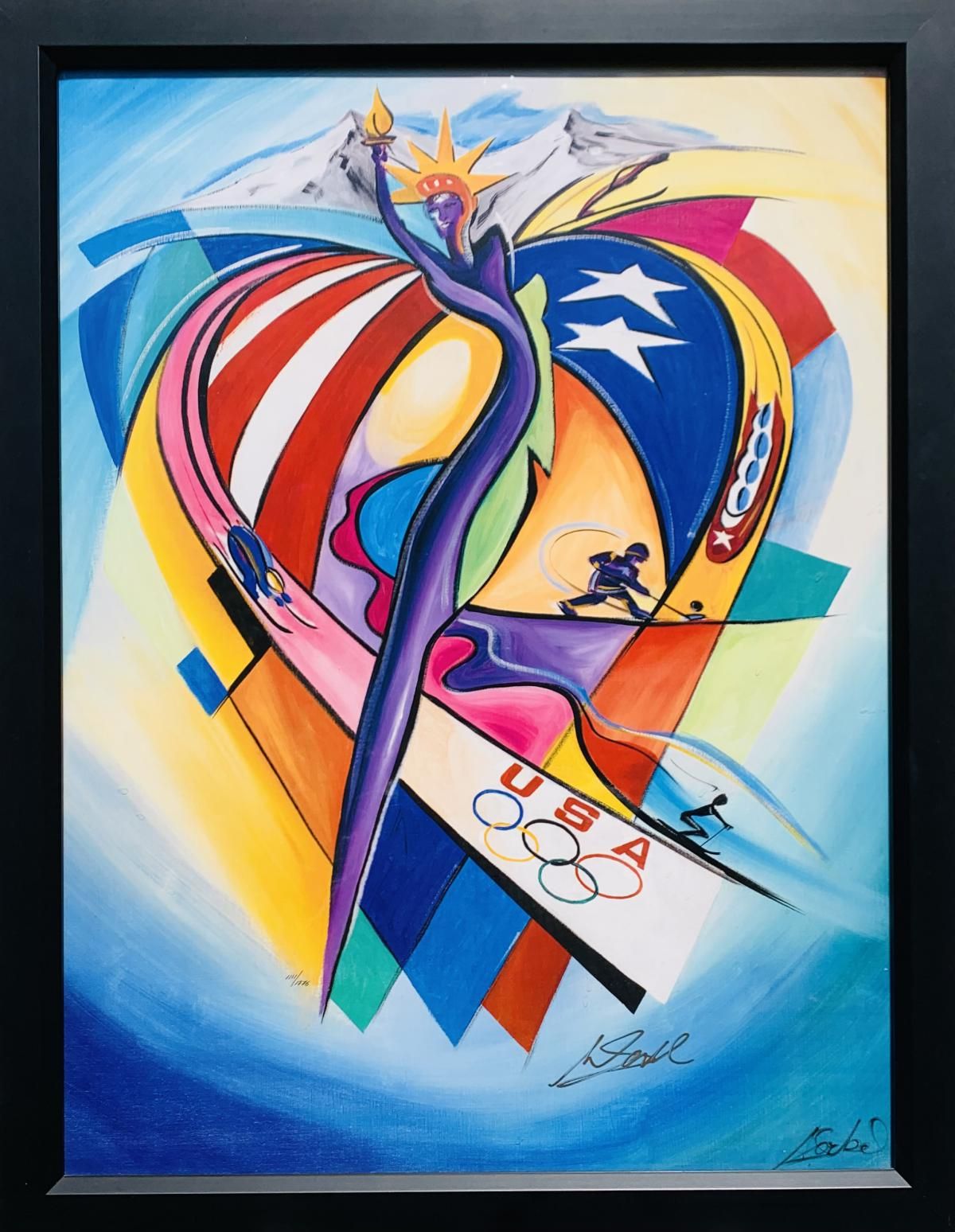 Alfred Gockel- Offset lithograph "USOC Olympics"