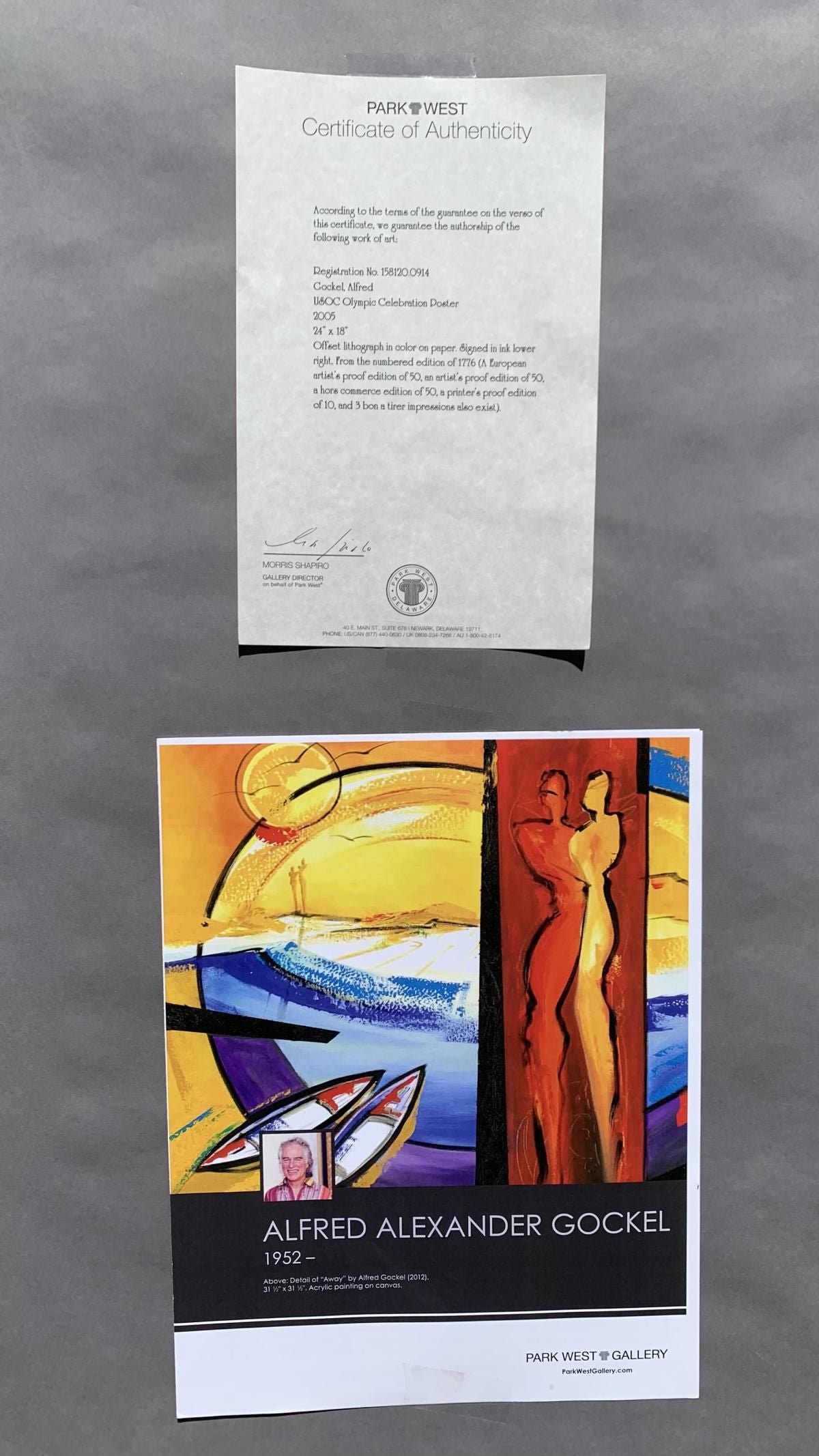 Alfred Gockel- Offset lithograph "USOC Olympics"