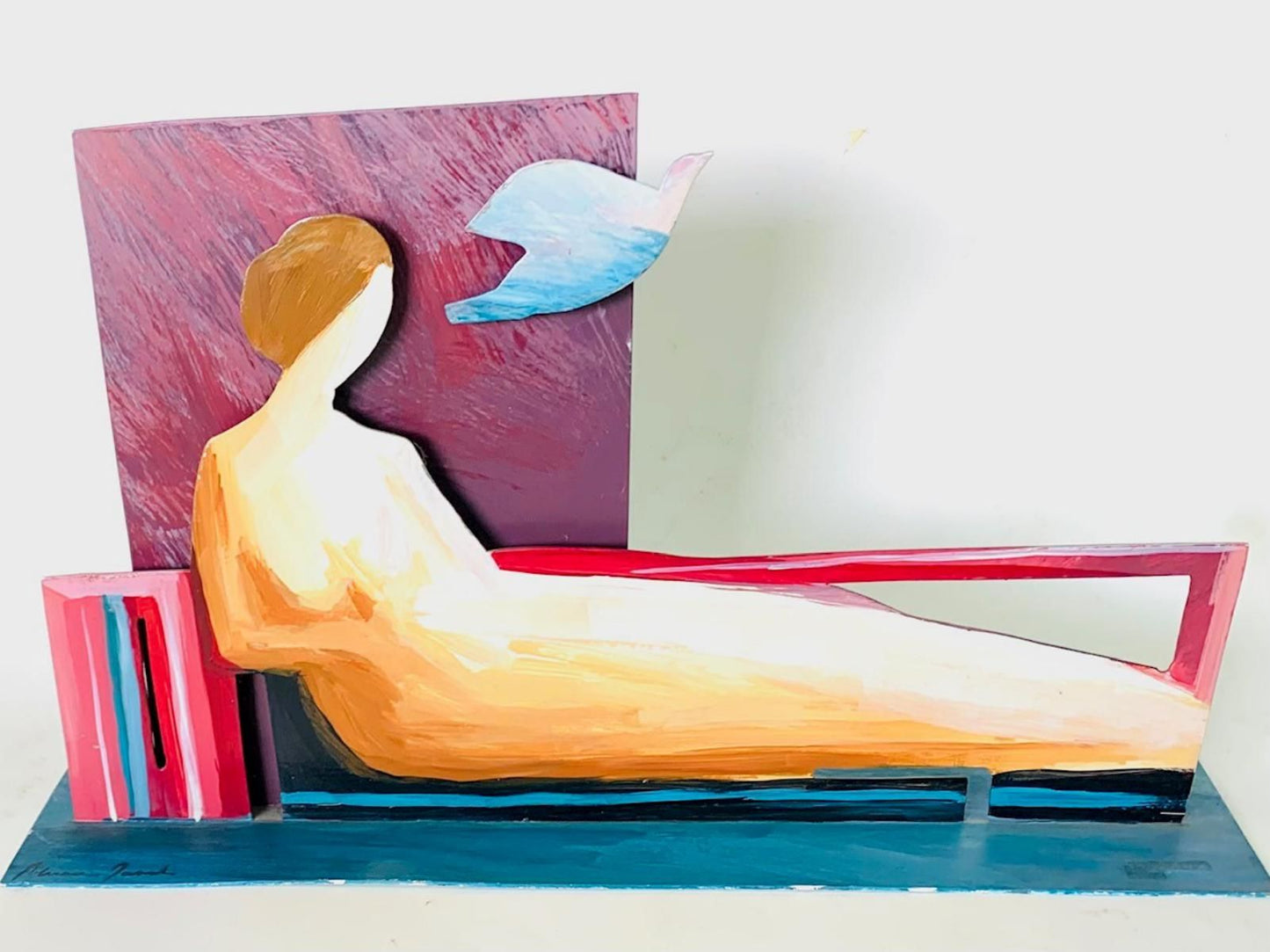 Adriana Naveh- Original hand painted metal sculpture