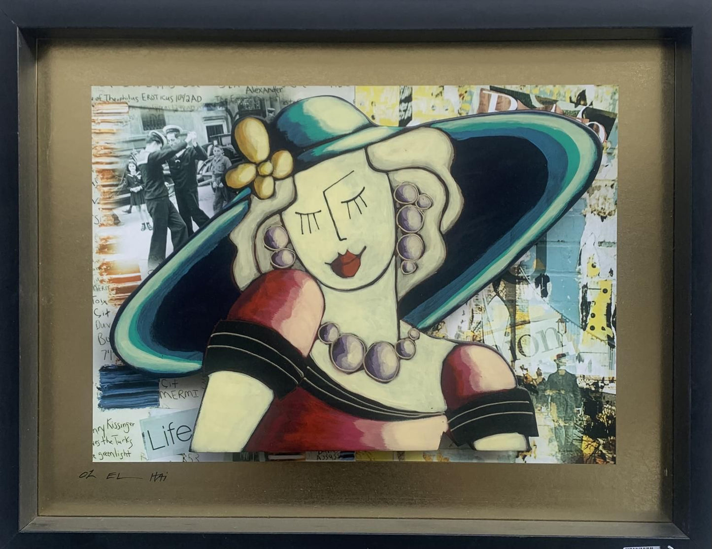 OzEl hai- Original on panel "Flower"