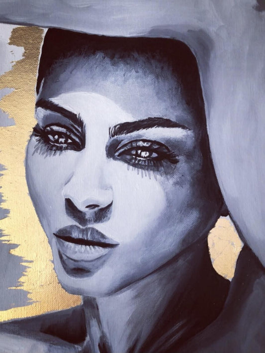 Sylvia Cohen- Original painting on canvas with gold leaf