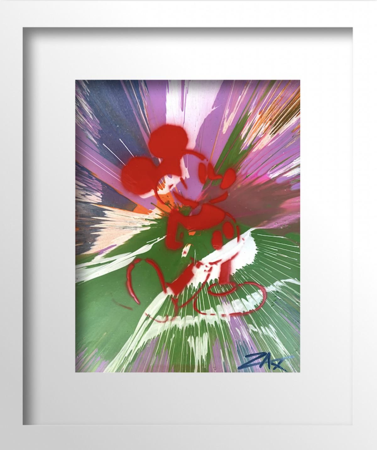 E.M. Zax- 1/1 Acrylic Paint on paper "Mickey"