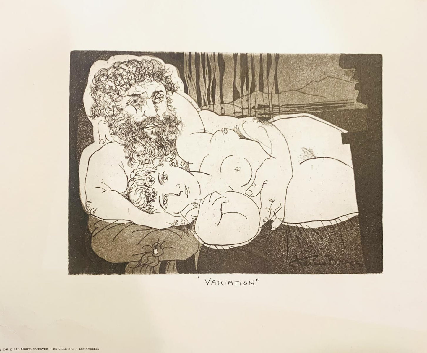 Charles Bragg - Lithograph on paper "Variation"