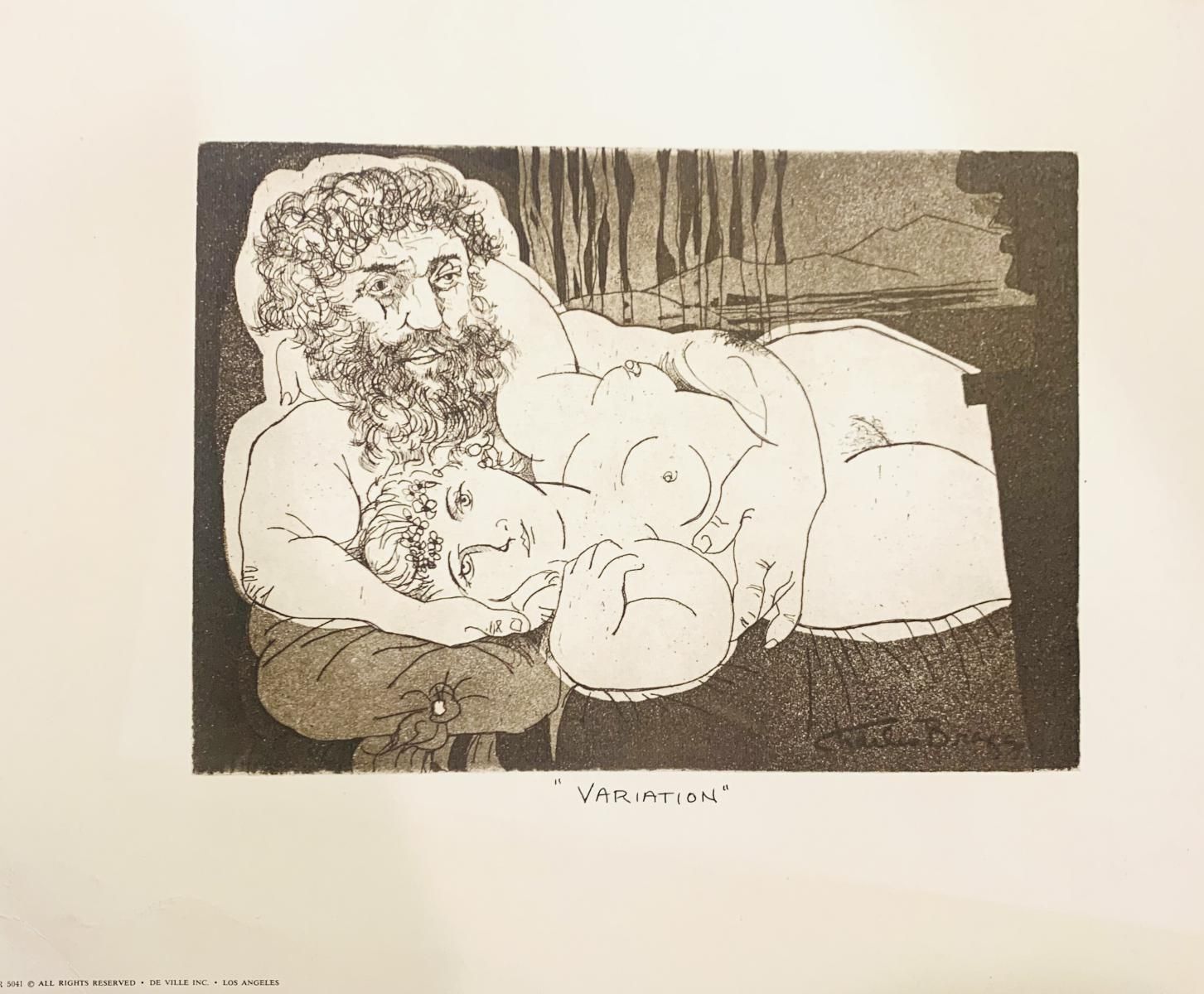 Charles Bragg - Lithograph on paper "Variation"