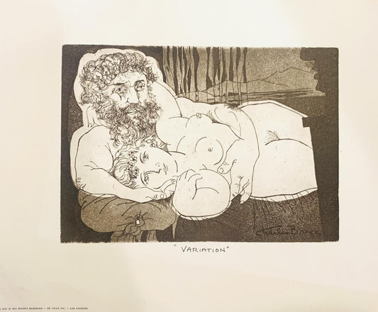 Charles Bragg - Lithograph on paper "Variation"