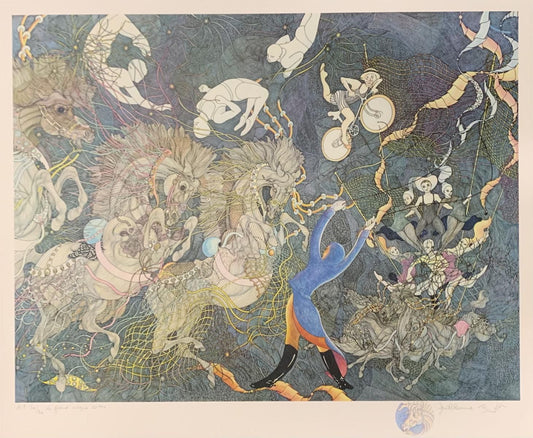 Guillaume Azoulay- Limited edition serigraph with hand drawn remarque "Le Grand Cirque"